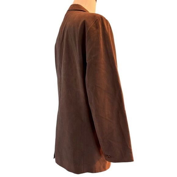 AX ARMANI EXCHANGE Sport Coat Blazer Single Vent Brown Cotton 1 Button Close XL - Picture 2 of 11